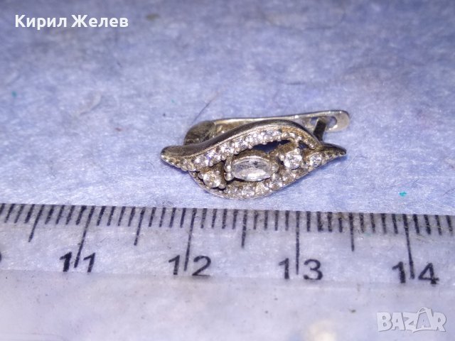 СРЕБЪРНА АЖУРНА СКЪПОЦЕННА ОБЕЦА СРЕБРО 925 АНГЛИЯ с ИСКРЯЩИ ФАСЕТИРАНИ КАМЪНИ ЦИРКОНИЙ 38210, снимка 11 - Обеци - 40938237