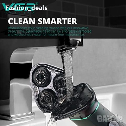 Нова Електрическа водоустойчива ротационна самобръсначка тример за мъже, снимка 2 - Тримери - 41756222