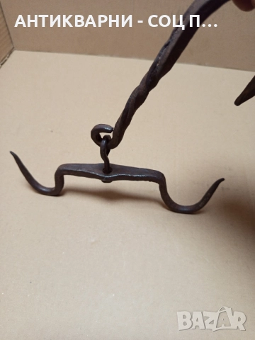 Соц Стар Ръчно Кован Ченгел За Дране На Животни. , снимка 3 - Антикварни и старинни предмети - 52346312