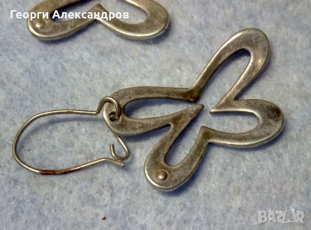 Прекрасни фешън АРТ стил СРЕБЪРНИ Обеци СРЕБРО 925 Майсторска ръчна художествена изработка, снимка 4 - Обеци - 52338669