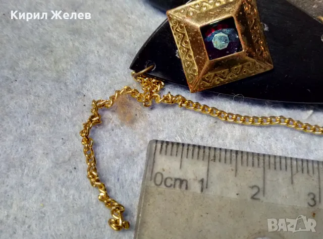 Стара РЕТРО АР НУВО СТИЛ ПОЗЛАТЕНА СКЪПОЦЕННА БРОШКА от РОГ РЪЧНА МАЙСТОРСКА ИЗРАБОТКА 39263, снимка 8 - Антикварни и старинни предмети - 48818833