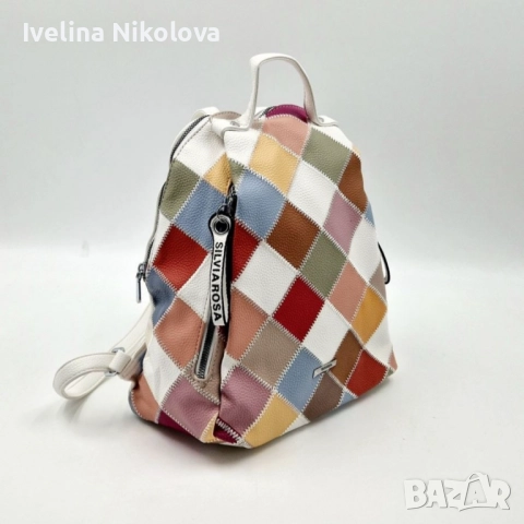 Модерна цветна дамска раница от еко материал, снимка 4 - Раници - 51463555