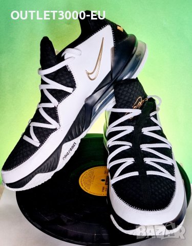 Nike Lebron XVII Low White Gold Swoosh , снимка 4 - Маратонки - 41882860