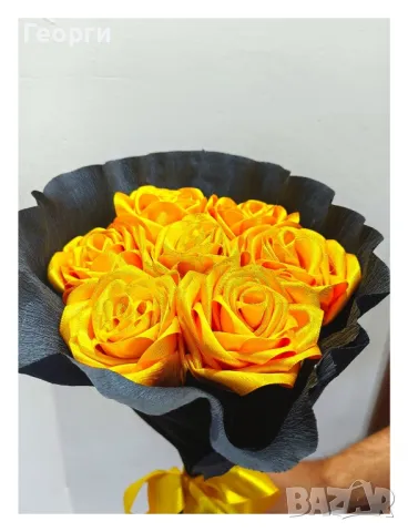 Ръчно изработени букети , снимка 7 - Изкуствени цветя - 48634035