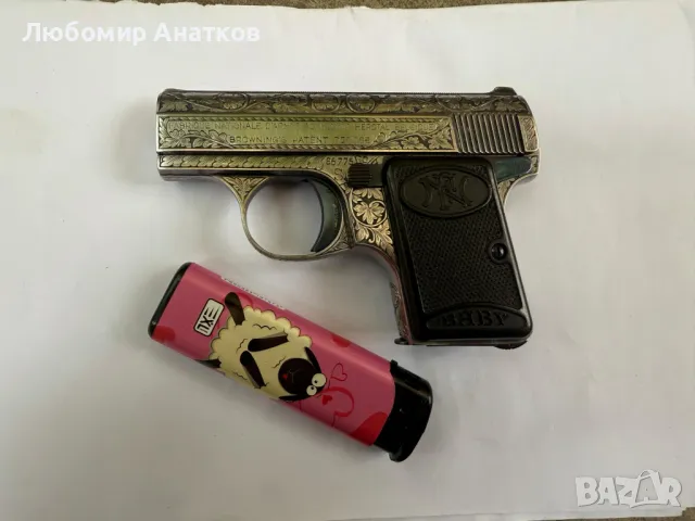 Продавам Browning Baby cal. 6,35, снимка 6 - Бойно оръжие - 49647519