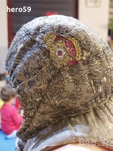 Много рядко Османско детско елече със шапка/сърма позлата/, снимка 6 - Антикварни и старинни предмети - 38656164