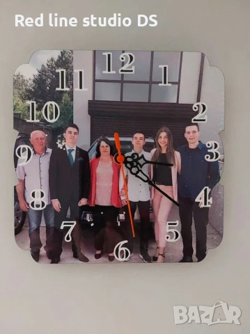 Часовник MDF с ваша снимка и надпис по избор, снимка 4 - Стенни часовници - 39309071