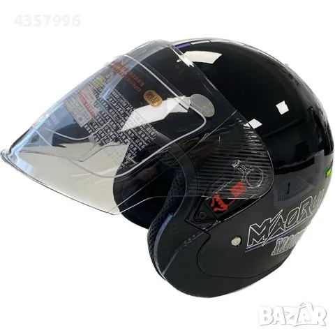 Каска за мотор PA519, Черен гланц