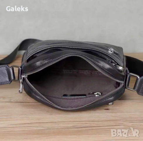 Мъжка елегантна, черна бутикова чанта /Селектирана естест. кожа -7% Промоция!, снимка 12 - Чанти - 53246669