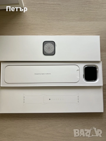 Apple Watch Series 8 45MM + каишки, снимка 9 - Смарт часовници - 56086996