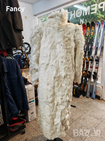 Дълго дамско палто естествен косъм, снимка 8 - Палта, манта - 51930647