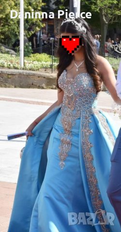 Красива бална рокля в синьо, снимка 4 - Рокли - 41948272