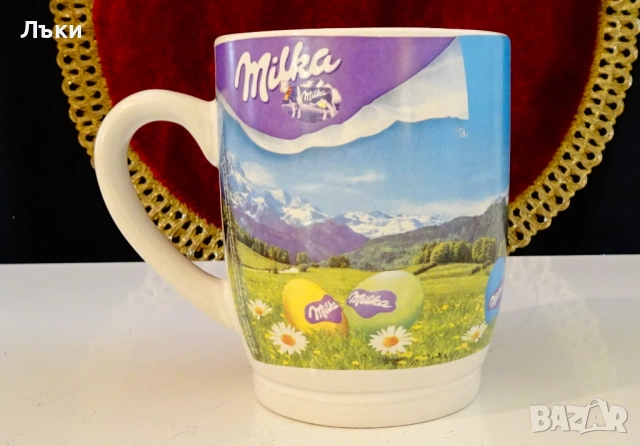 Порцеланова чаша Milka със заека Peter. , снимка 3 - Чаши - 52135870