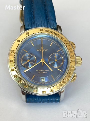 Часовник Полет Хронограф 3133 Син циферблат Poljot, снимка 10 - Мъжки - 41412254