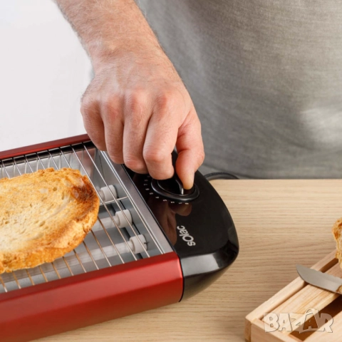 Хоризонтален тостер Solac Stillo Red 3, снимка 2 - Друга електроника - 51897219