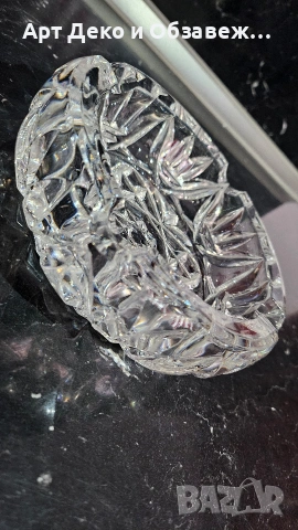 Кристален пепрлник за пури, снимка 2 - Антикварни и старинни предмети - 53704109
