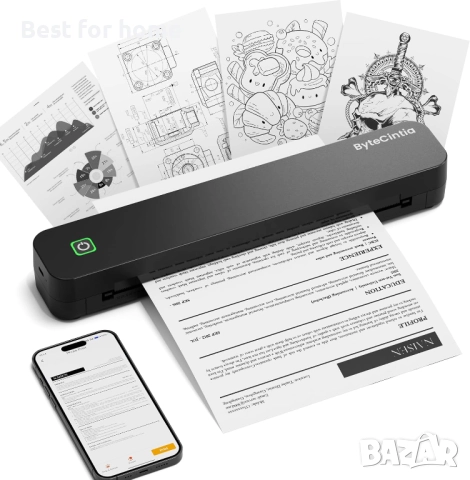 Мини джобен термопринтер ByteCintia – Bluetooth, без мастило, за снимки и бележки, снимка 3 - Друга електроника - 52979194