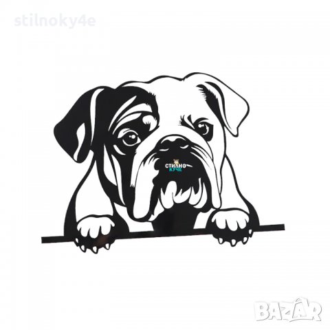 Стикери за автомобили/коли на породата Английски булдог Стикери на различни породи кучета, снимка 1