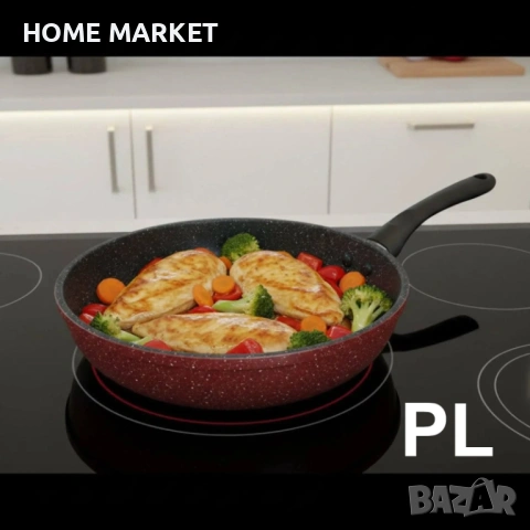 Промо пакет Rosberg – Газов котлон RP51454GA 30 mbar + Дълбок тиган 26 см с мраморно покритие  , снимка 2 - Котлони - 53538956