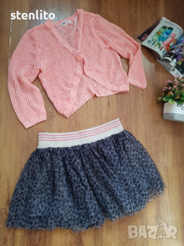 Розова жилетка H&M размер 170/14 год., снимка 3 - Детски пуловери и жилетки - 36257615