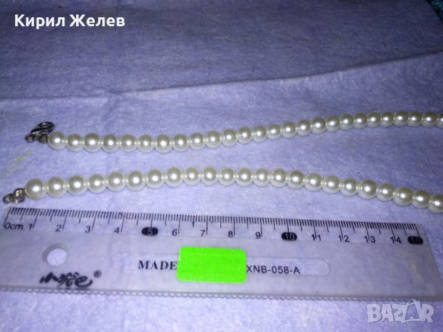 ПЕРЛЕНО ВИНТИДЖ АРТ КОЛИЕ ЧЕШКИ ПЕРЛИ РЕТРО АРТ НУВО СТИЛ БИЖУ 34744, снимка 7 - Колиета, медальони, синджири - 39179915