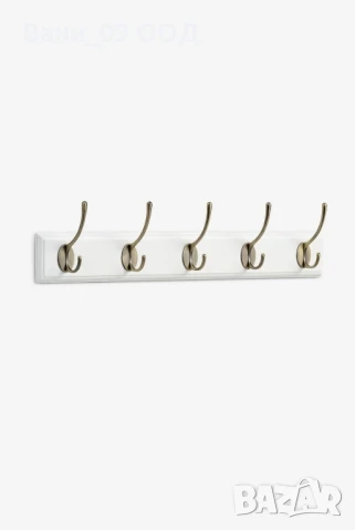 Бяла стенна закачалка от МДФ и стомана