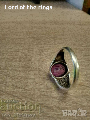 Голям дамски сребърен пръстен, снимка 7 - Пръстени - 44674278