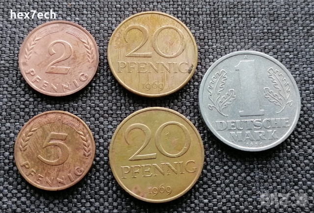 ❤️ ⭐ ⏩ Лот монети Германия 5 броя ⏪ ⭐ ❤️, снимка 1 - Нумизматика и бонистика - 36077105