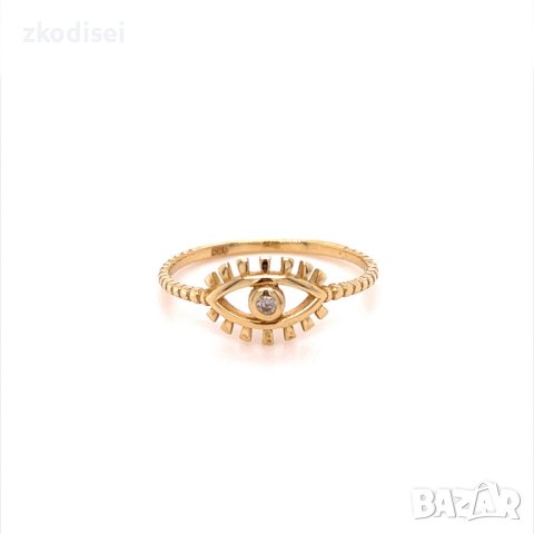 Златен дамски пръстен 1,27гр. размер:55 14кр. проба:585 модел:20067-2, снимка 1 - Пръстени - 42528898
