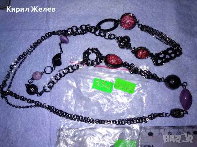 ЕЛЕГАНТНА МОДНА ОГЪРЛИЦА с ПОЛИРАНИ ПОЛУСКЪПОЦЕННИ КАМЪНИ 26562, снимка 4 - Колиета, медальони, синджири - 41860849