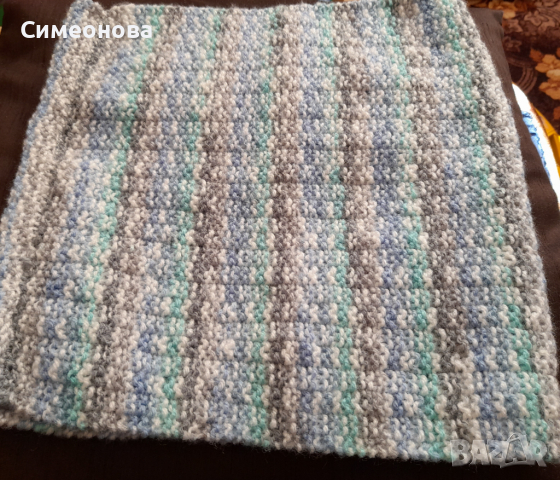 Плетен кръгъл шал на две куки, снимка 8 - Шалове - 36045972