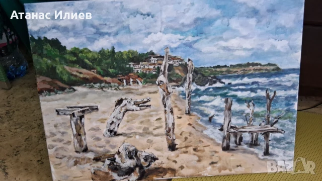 Морски пейзаж , снимка 5 - Картини - 50715839