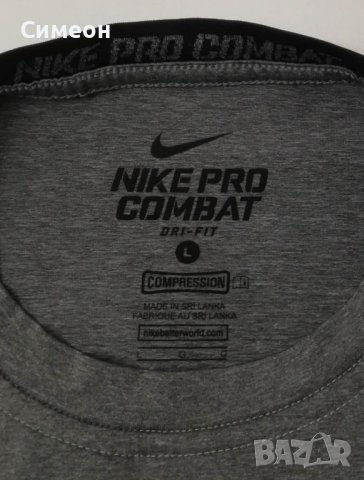 Nike PRO Combat DRI-FIT Compression оригинален потник L Найк спорт, снимка 3 - Спортни дрехи, екипи - 39359031