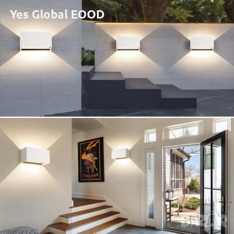 FUPE 25W външен LED аплик IP65 регулируем ъгъл 4000K бял, снимка 7 - Лед осветление - 51987513