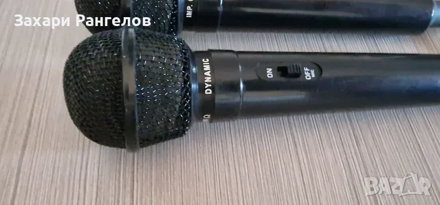 🎤 Комплект от 2 кабелни динамични МИКРОФОНА – работещи, снимка 9 - Микрофони - 56129413