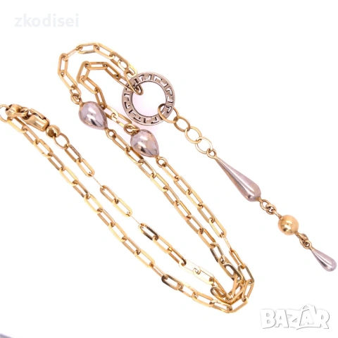 Златно колие 11,43гр. 46см. 14кр. проба:585 модел:33730-3, снимка 2 - Колиета, медальони, синджири - 53810752