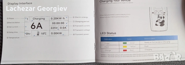 Домашна зарядна станция за електромобили от 8А до 16А с дисплей и отложен старт , снимка 3 - Оригинални зарядни - 53649493