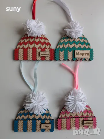 Персонализирани дървени коледни играчки за украса, снимка 2 - Други - 47820240