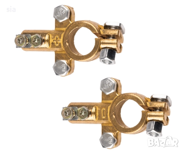 Месингови клеми за акумулатор 800AMP, 2 бр., снимка 2 - Аксесоари и консумативи - 52141347