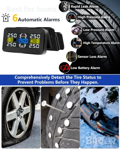 Система за следене на налягането в гумите Vtopek H10-EU5, снимка 4 - Аксесоари и консумативи - 48371751