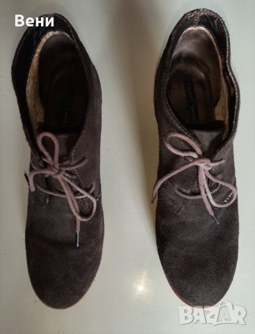 Дамски велурени обувки на платформа Gortz Shoes- 41 номер, снимка 4 - Дамски ежедневни обувки - 40742220