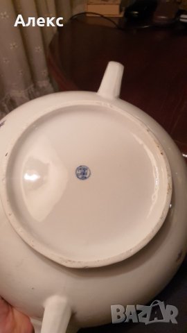 Български порцеланов супник, Стойко Иванов Пеев, 1960г, снимка 6 - Сервизи - 36006842