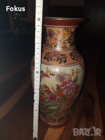 Сатцума Satsuma Стара китайска ваза порцелан, снимка 5 - Антикварни и старинни предмети - 53363535