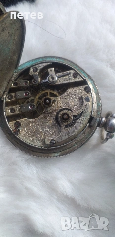 джобен часовник. стар часовник. сребърен джобен часовник., снимка 6 - Антикварни и старинни предмети - 53481378