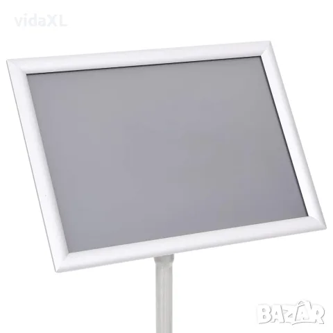 vidaXL A3 постер борд на стойка, сребрист, алуминиева сплав, снимка 7 - Витрини - 56147740
