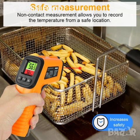 HOTUT инфрачервен термометър -50°C~550°C, снимка 9 - Друга електроника - 53507642
