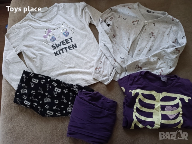 Лот 122/128 Блузка, жилетка, клин, пижама, снимка 2 - Детски комплекти - 52343040