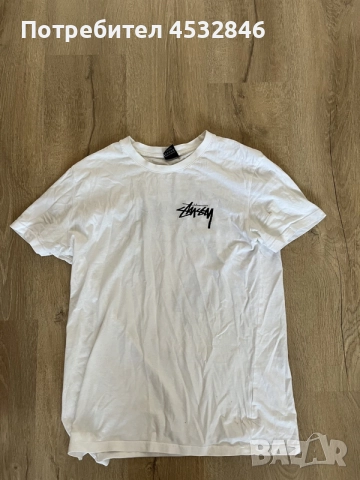 Stussy тениска бяла , снимка 2 - Тениски - 56329417