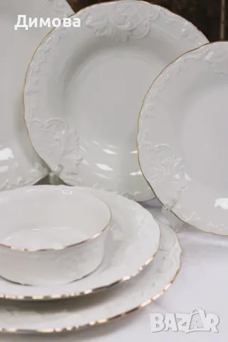 Сервиз за храна 24 части лукс, снимка 7 - Сервизи - 49815443