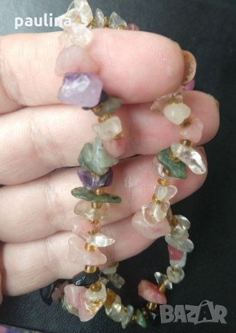 Два броя / Винтидж гердан от естествени камъни и седеф / Русия , снимка 3 - Колиета, медальони, синджири - 34730633